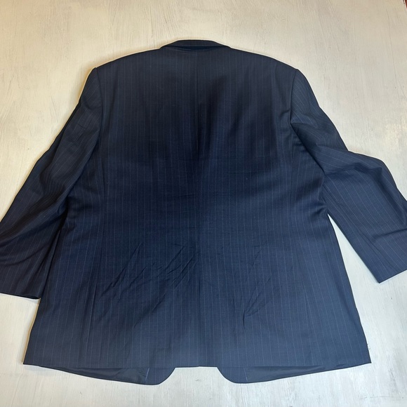 Alexandre London Savile Row Navy Pinstripe Wool Blazer Mens UK 50 Sports Coat - Picture 3 of 10